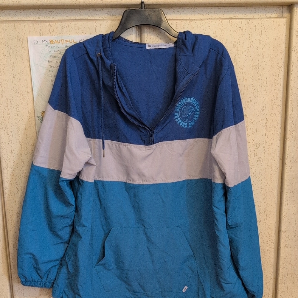 Revolution Navy and Beige Windbreaker